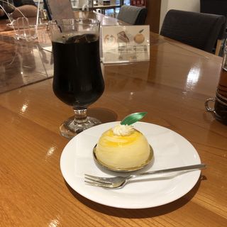 ケーキセット(オレンジフロマージュ)(365カフェ 渋谷西武)