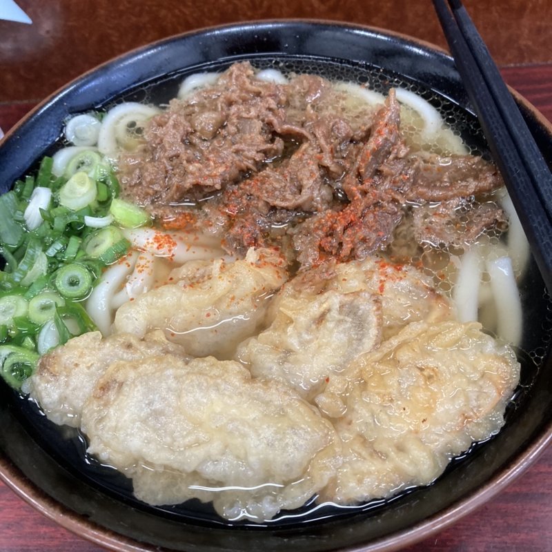 肉ごぼう天うどん(立花うどん)