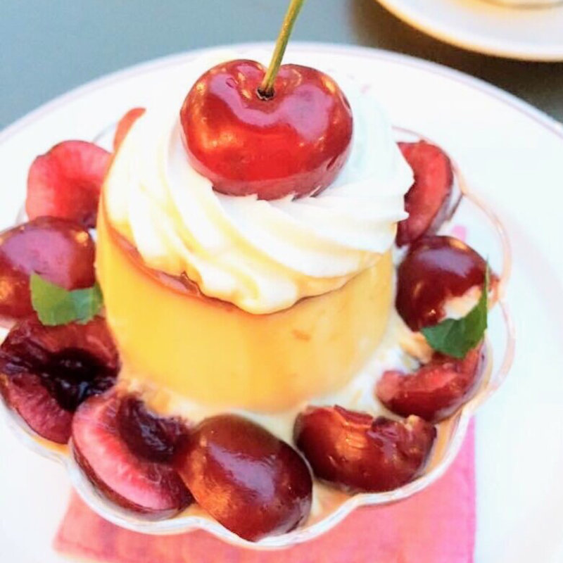 アメリカンチェリーのプリンアラモード(カフェ リゼッタ （Cafe Lisette）)