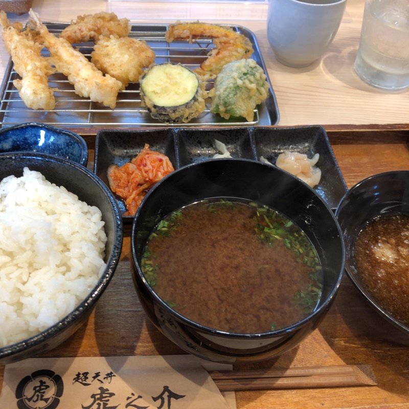 海老とり天定食(超天丼 虎之介 佐賀高木瀬東店)