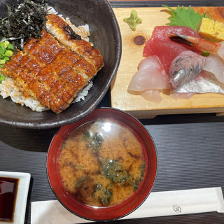 鰻まぶし丼とお刺身セット(マキハラ魚市場ららぽーと愛知東郷店)