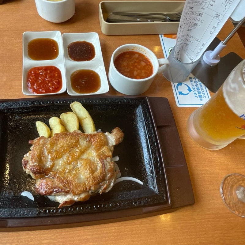 チキンステーキランチ(ステーキガスト 栄鍛冶ヶ谷店)