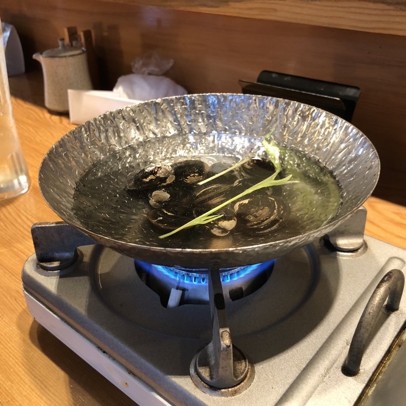 大黒シジミ酒蒸し(すし居酒屋 日本海)