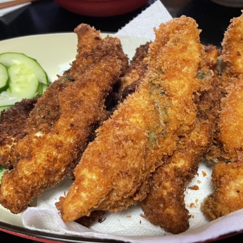 大葉のささみフライ(自宅)