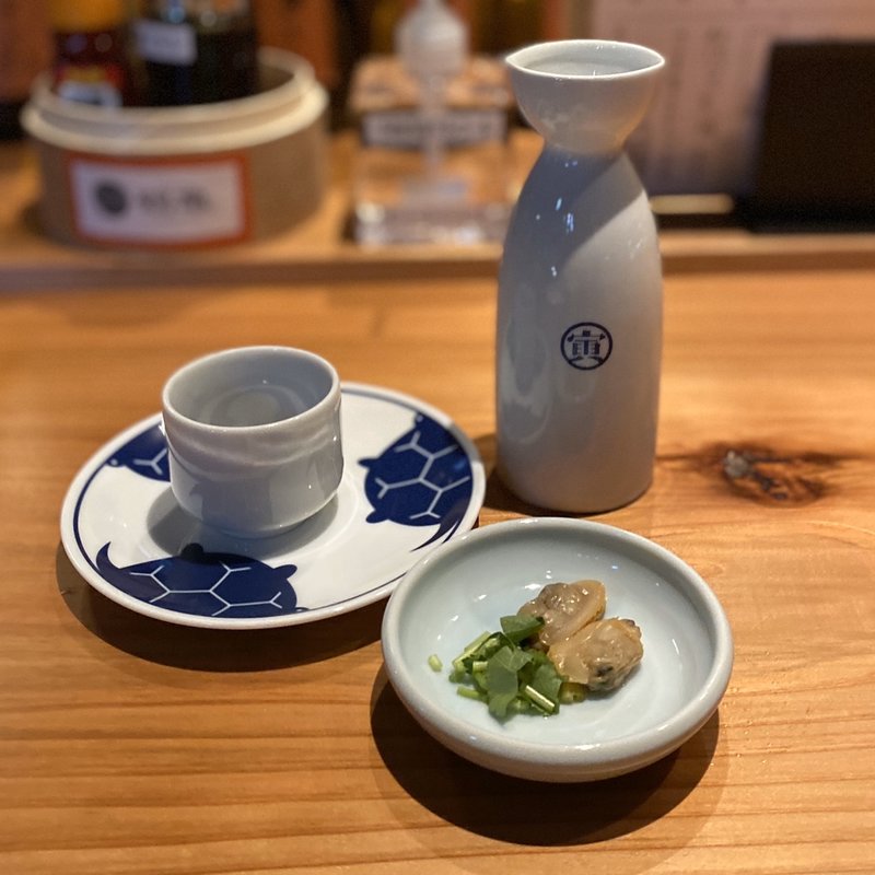 お通し(あさりのスープ)(せいろ蒸しと魚 鶴亀)