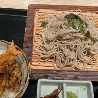 蕎麦、天丼セット(ゑべっさん 横浜店)