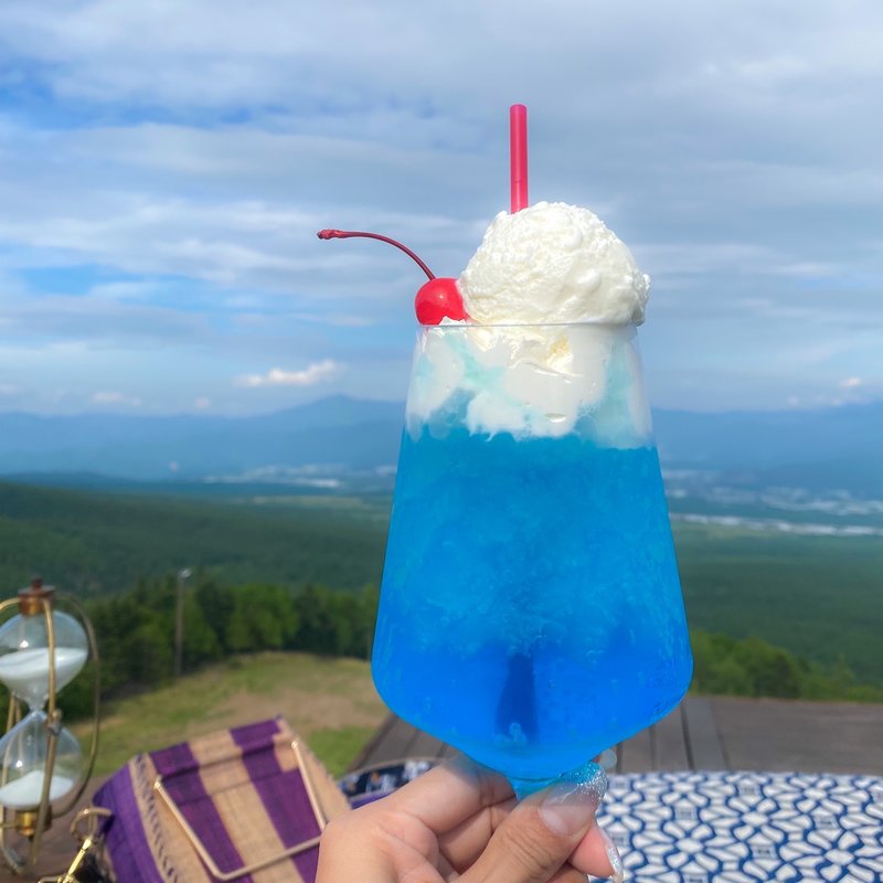 富士山クリームソーダ(清里テラスカフェ)