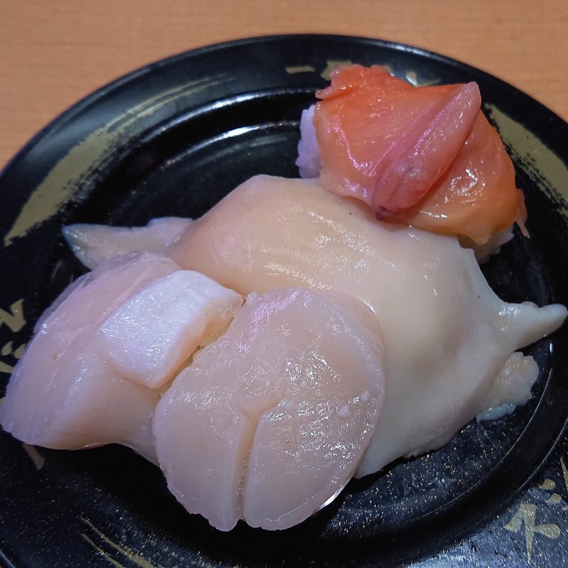 貝3貫盛り(スシロー 新川崎スクエア店)