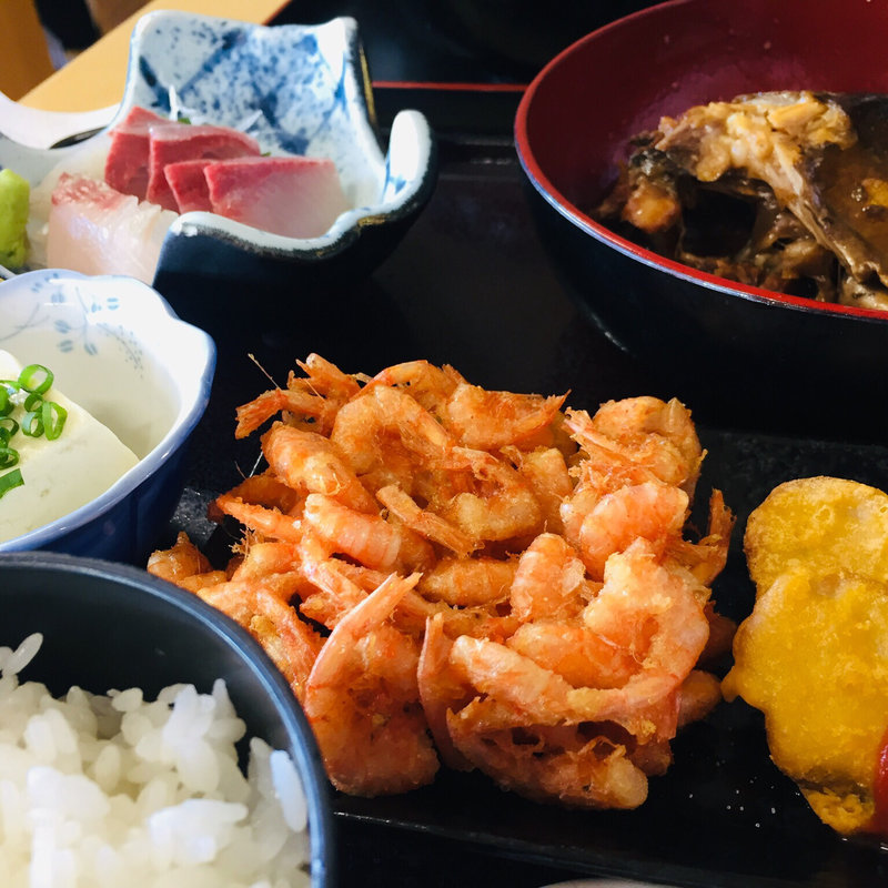 姫甘海老のかき揚げ(みなと食堂 )