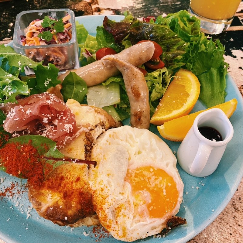 クロックマダム風フレンチトースト(友安製作所カフェ )