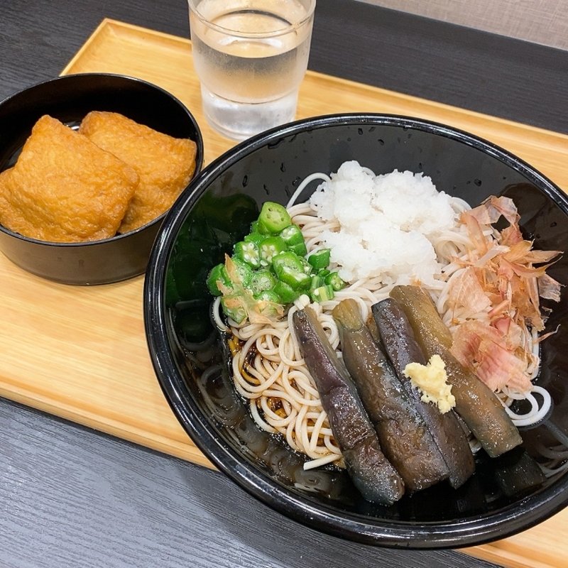 揚げ茄子おろし いなりセット(小諸そば 神楽坂店)