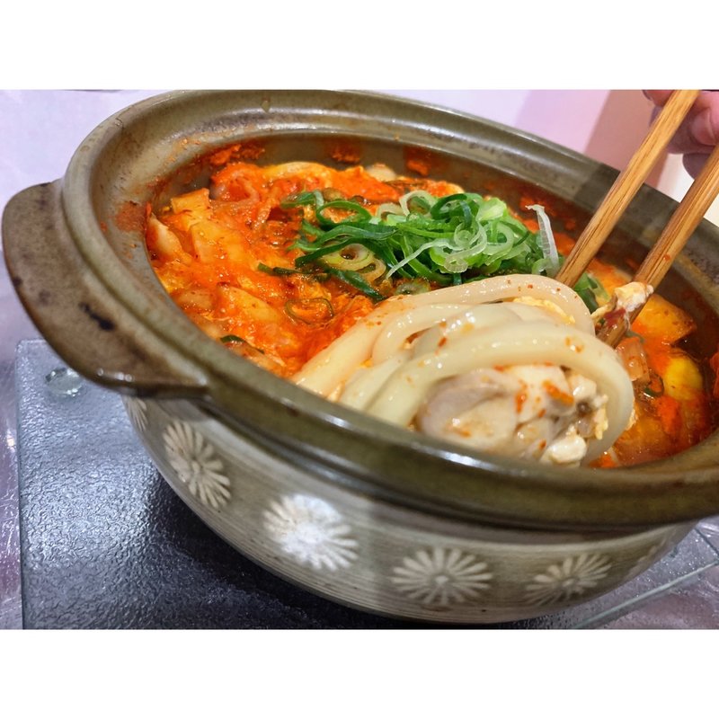 本日のおすすめ　キムチうどん(おうちごはん わりかん)