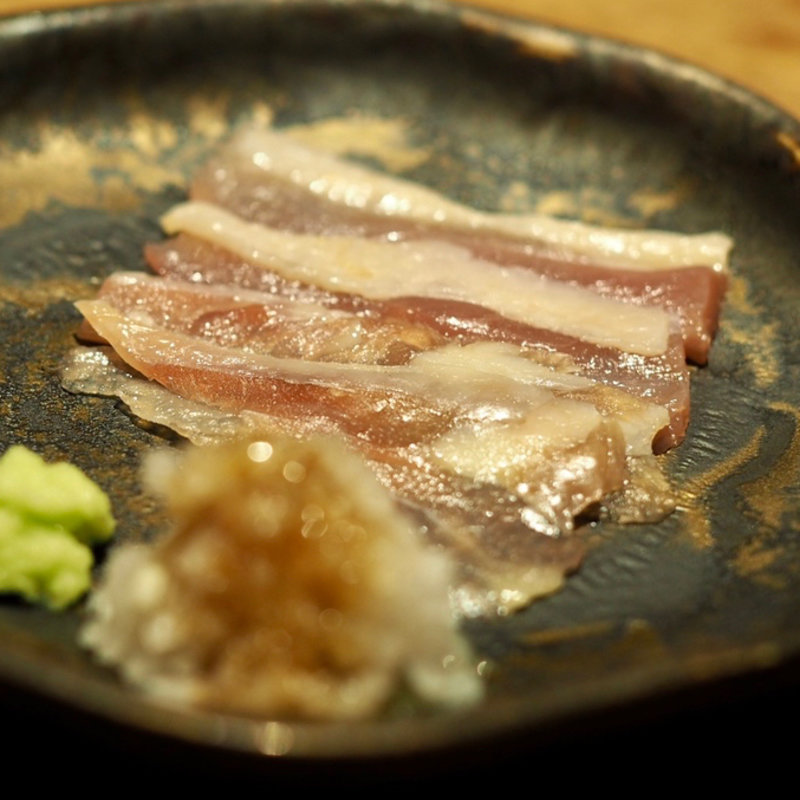 比内地鶏のもも生ハム(切り落とし)(やきとり松里)