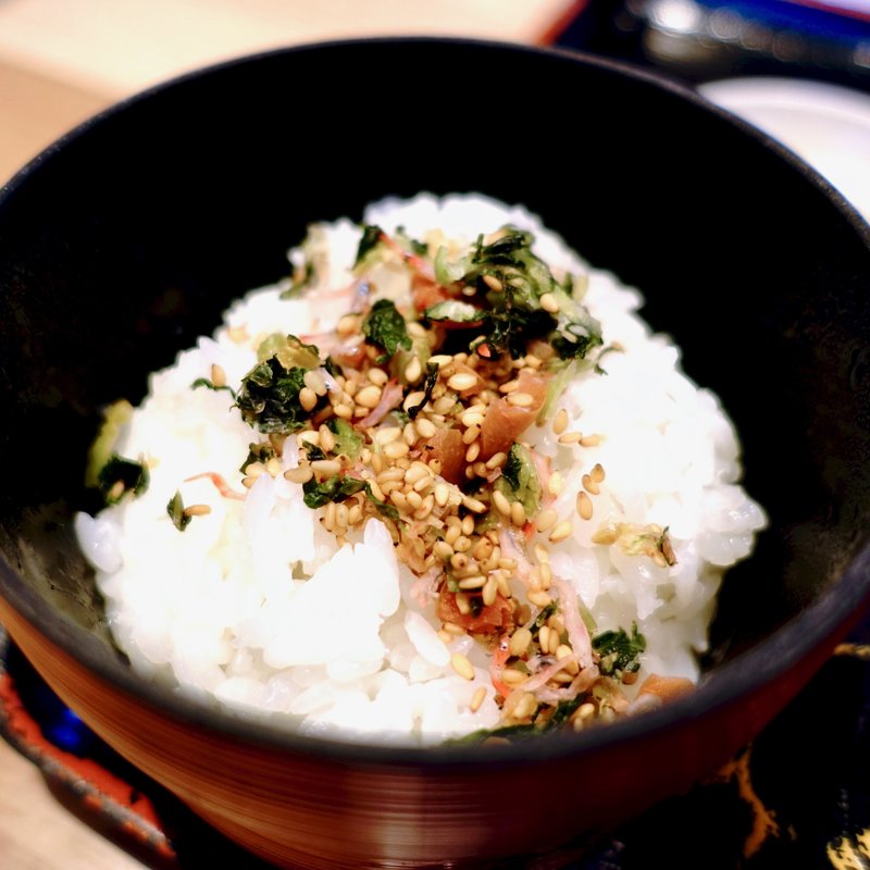 ちりめんご飯(とり天ぶっかけと鴨釜うどん 麺匠 やしま)