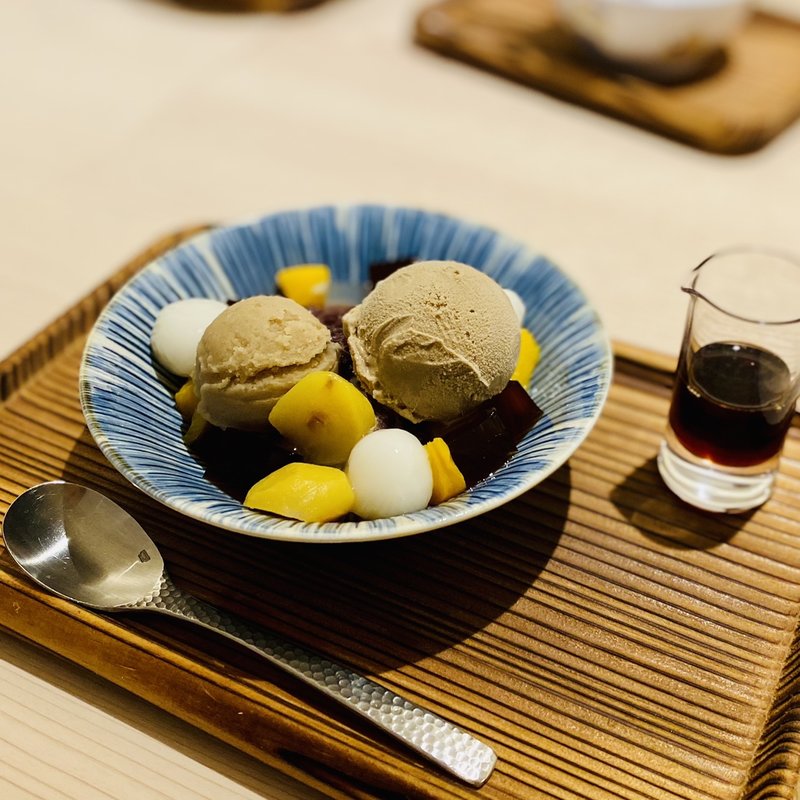 ほうじ茶栗あんみつ(京はやしや そごう大宮店)