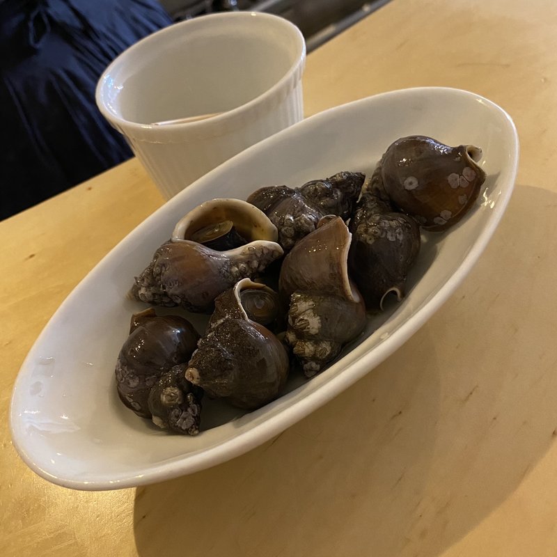 磯ツブの白ワインハーブ煮(baR menta)