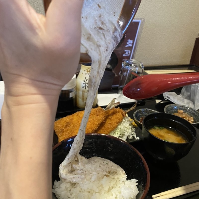 自然薯アジフライ御膳(福々亭)