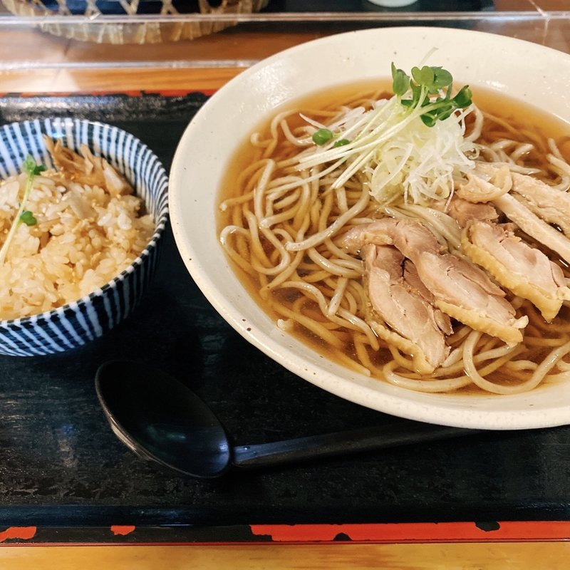 肉蕎麦　鶏めしセット(初代 伝五郎 )