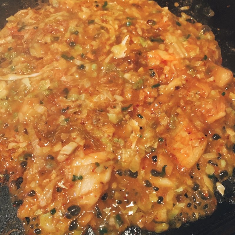 キムチもんじゃ(炎のらいおん)