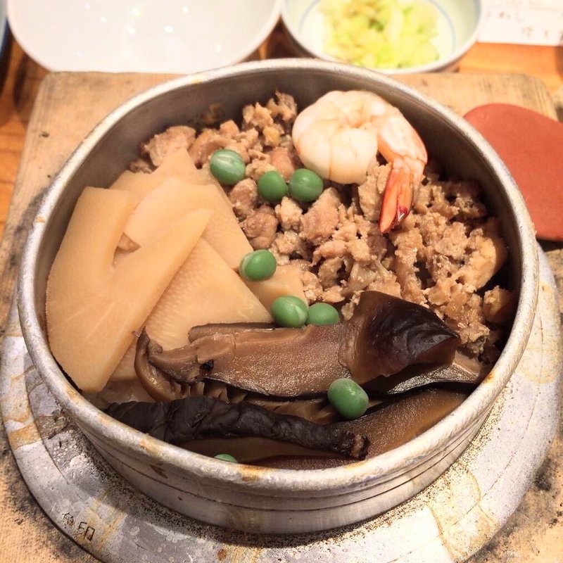 五目釜飯(鳥ぎん 銀座本店)