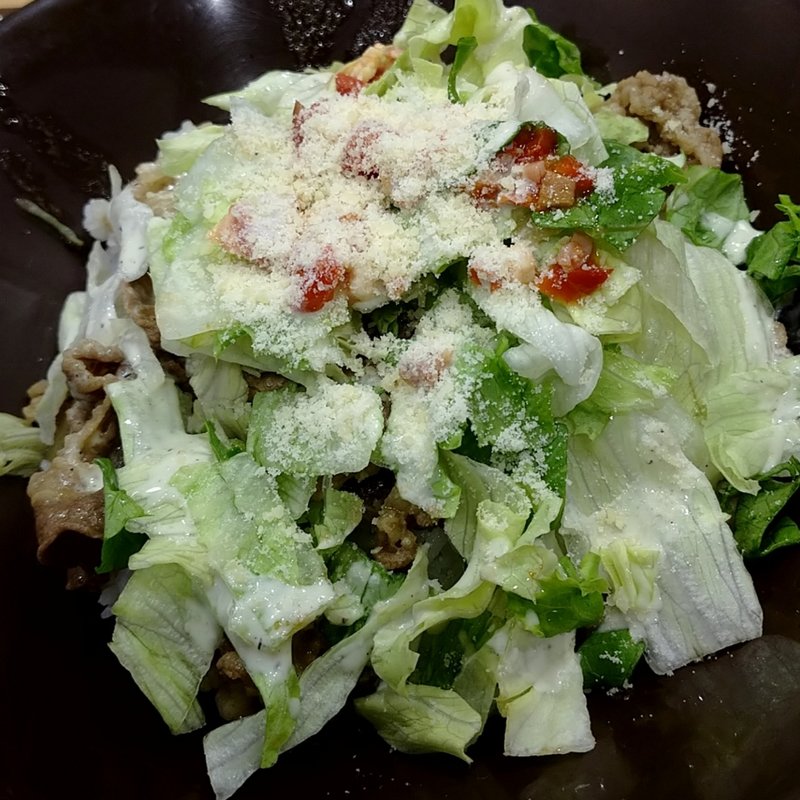 シーザーレタス牛丼(すき家 新宿南店 )