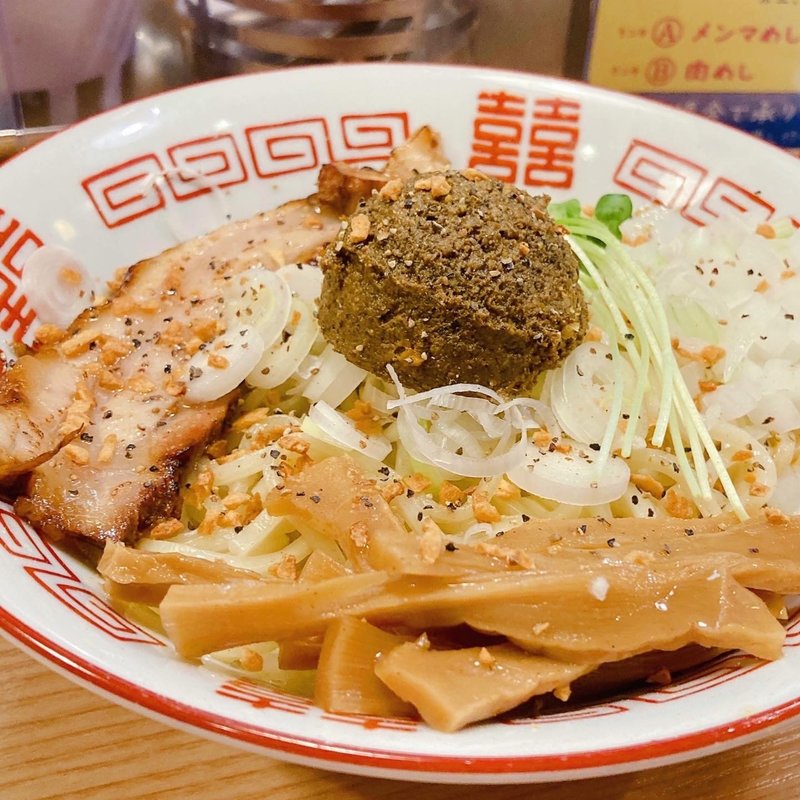 カレーなアブラ煮干しそばスープ抜き（期間限定メニュー）(煮干しそば流。)