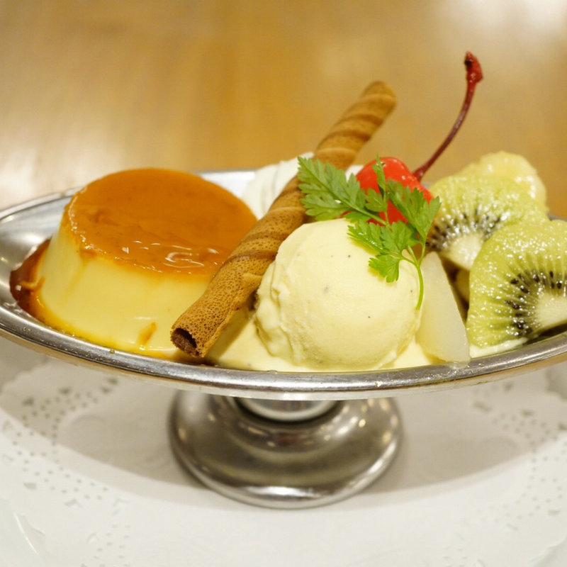 プリン・ア・ラ・モード(銀座洋食三笠會館 池袋パルコ店)