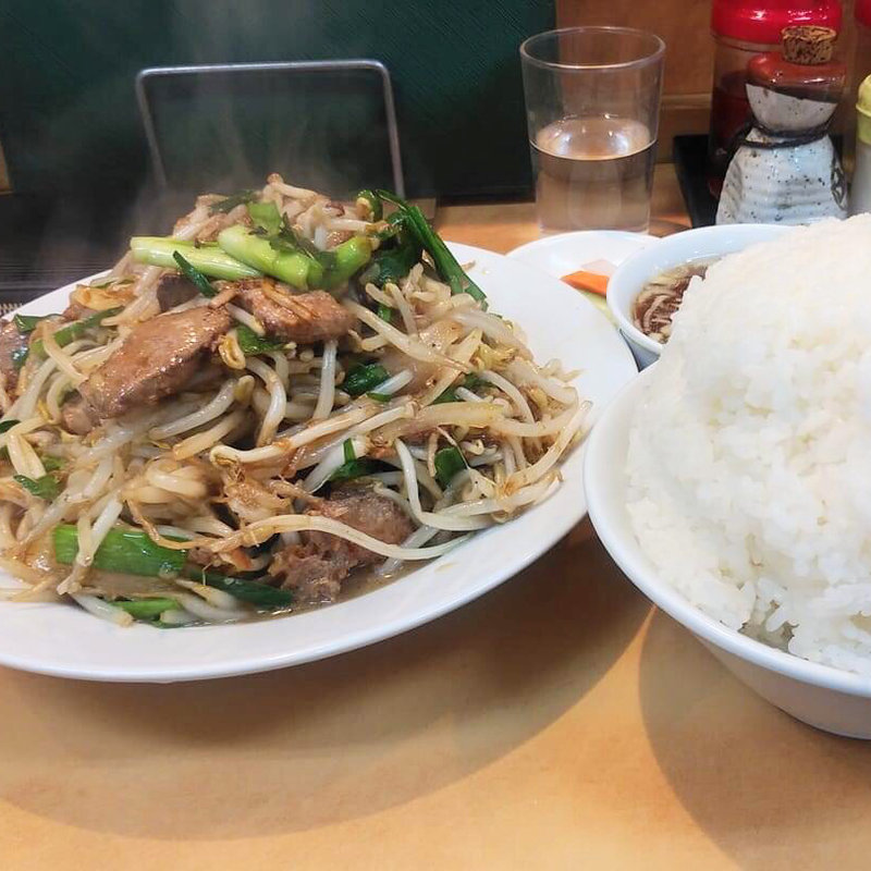 ニラレバ定食(大進亭)