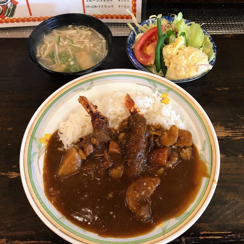 海老フライカレー(喫茶コンパ)