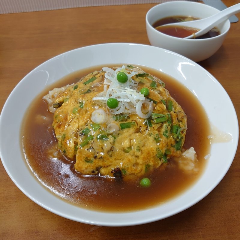 ニラ玉あんかけ飯(中華食堂 古磯)