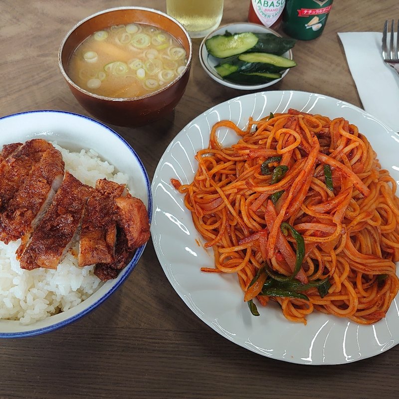 ナポリタン＋ライス＋パーコー(さつき食堂 )