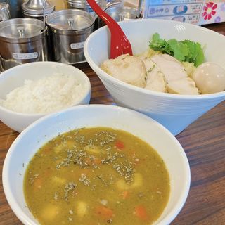 グリーンカレーつけ麺(百麺 中目黒 （ぱいめん）)