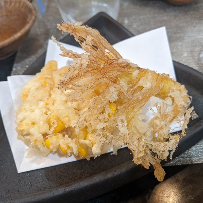 とうもろこしのかき揚げ(ささめ)