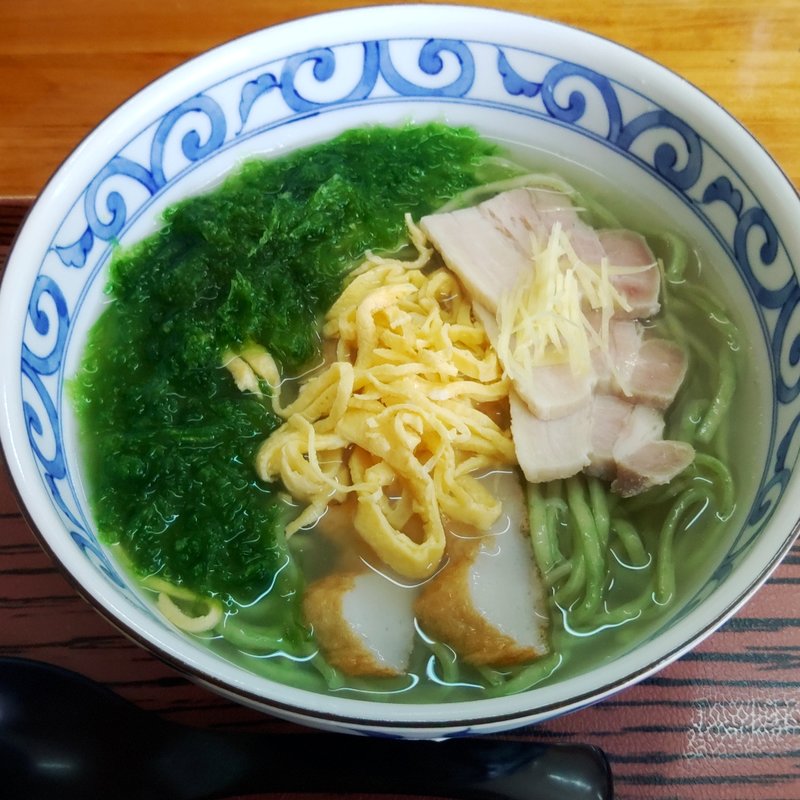 アーサそば(宮古島荷川取漁港 みなと食堂
)