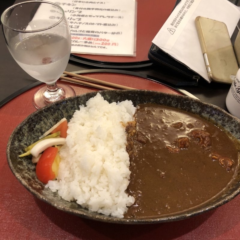 ランチカレー　ハチノス　ルー特盛(仏蘭西亭石幡)