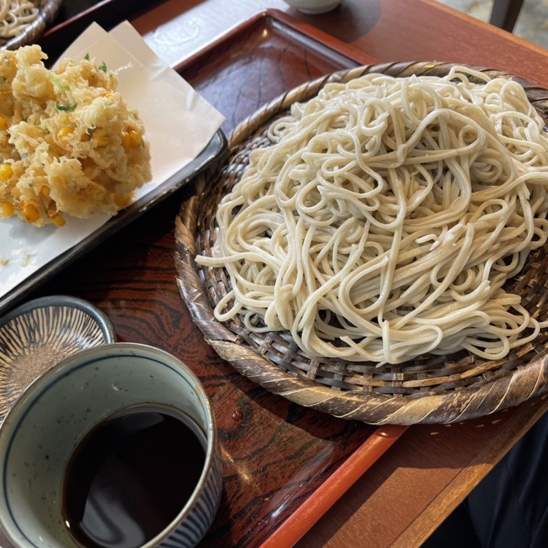 とうもろこしのかき揚げ蕎麦(蕎や 本田)