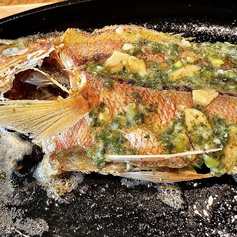 タマンのアーサバター焼き(糸満漁民食堂 )