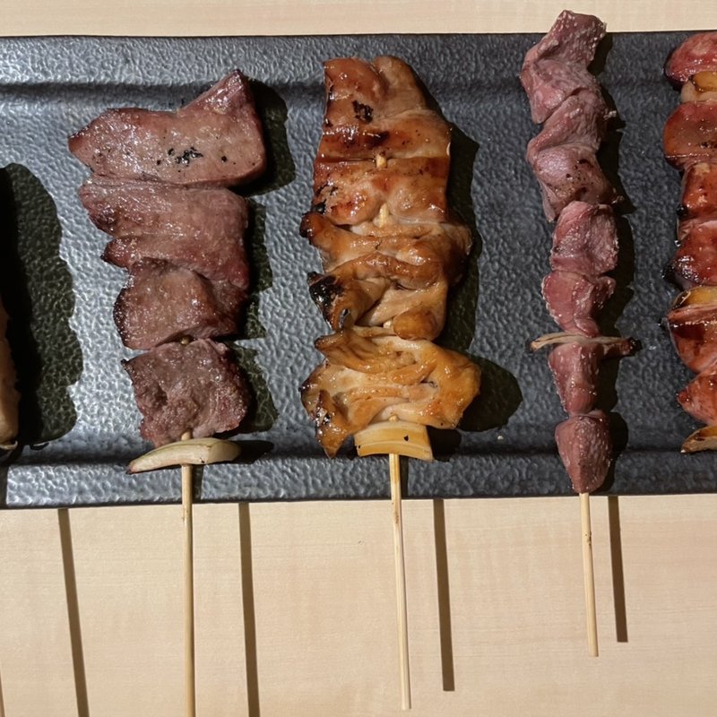 5種盛り(炭火焼きとり くぼ)