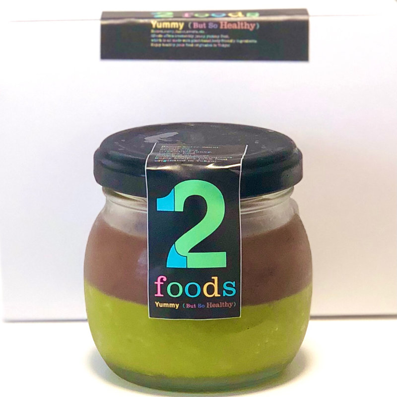 2層のやみつきヴィーガンプリン 小倉抹茶(2foods)