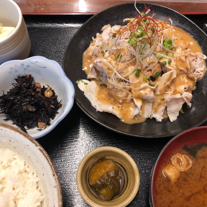 冷豚しゃぶ（週替わり定食）(八丁堀 朋（ハッチョウボリ トモ）)