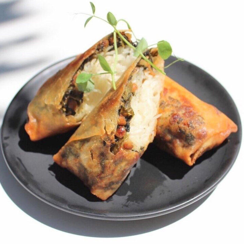 納豆高菜そうめん春巻き、ohhime junmai(そそそ)