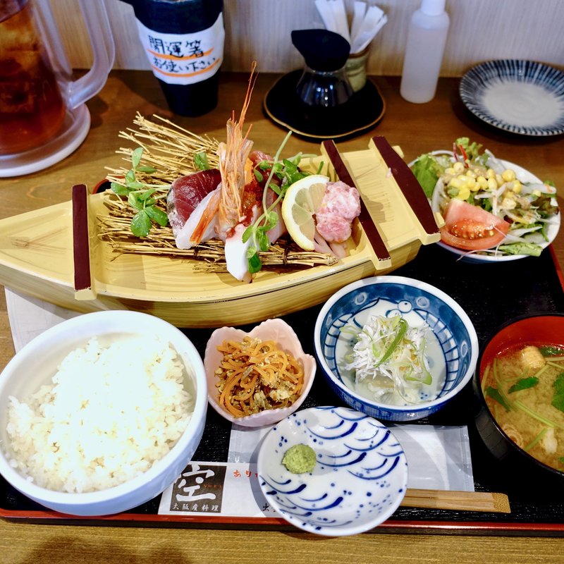 お造り定食(大阪産料理 空 なんばこめじるし店)