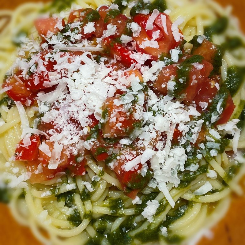 トラパネーゼソースの冷製スパゲッティ(サイゼリヤ 梅田センタービル店)