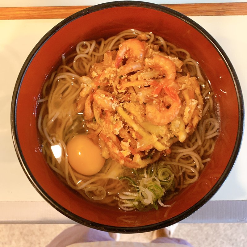 天ぷら玉子そば(そば うどん おくとね)