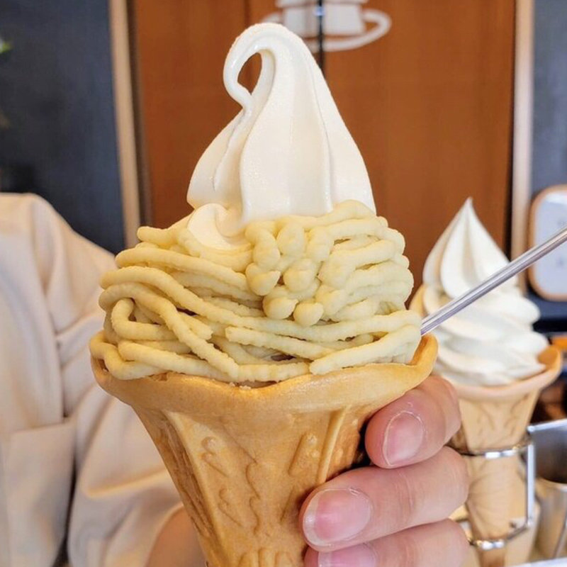 川越芋のモンブランソフトクリーム(川越プリン)