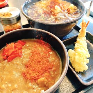 朝食セットA(ミニカレーとかけ蕎麦)(ゆで太郎 神田橋店 )