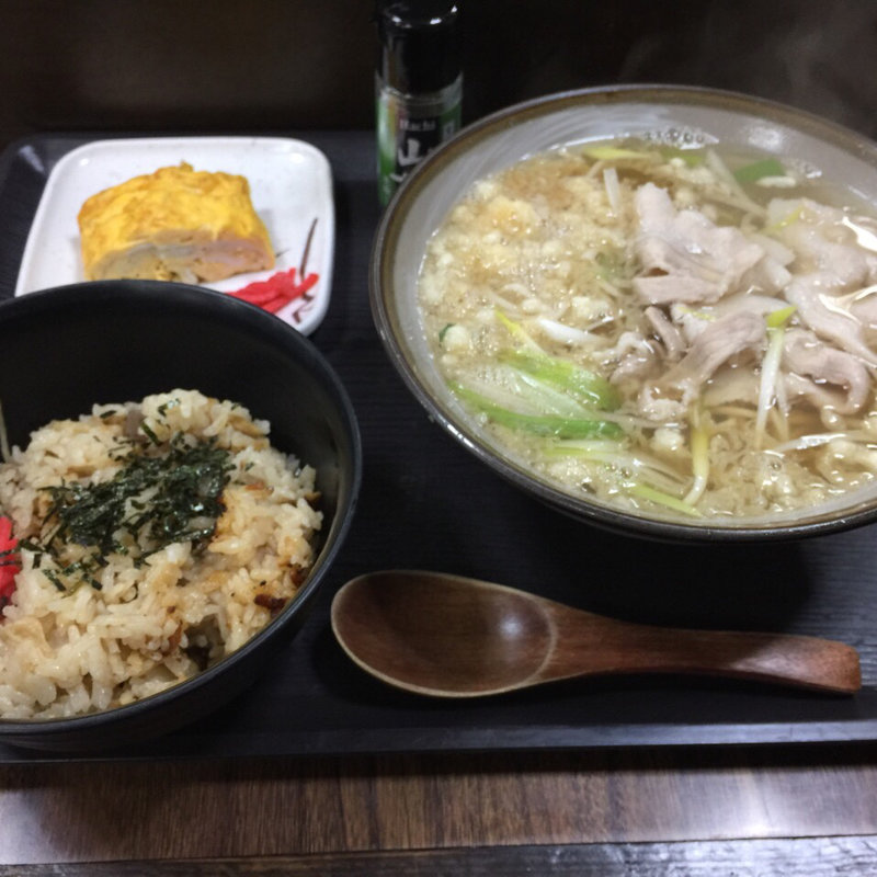 スタミナそばセット(末広庵)