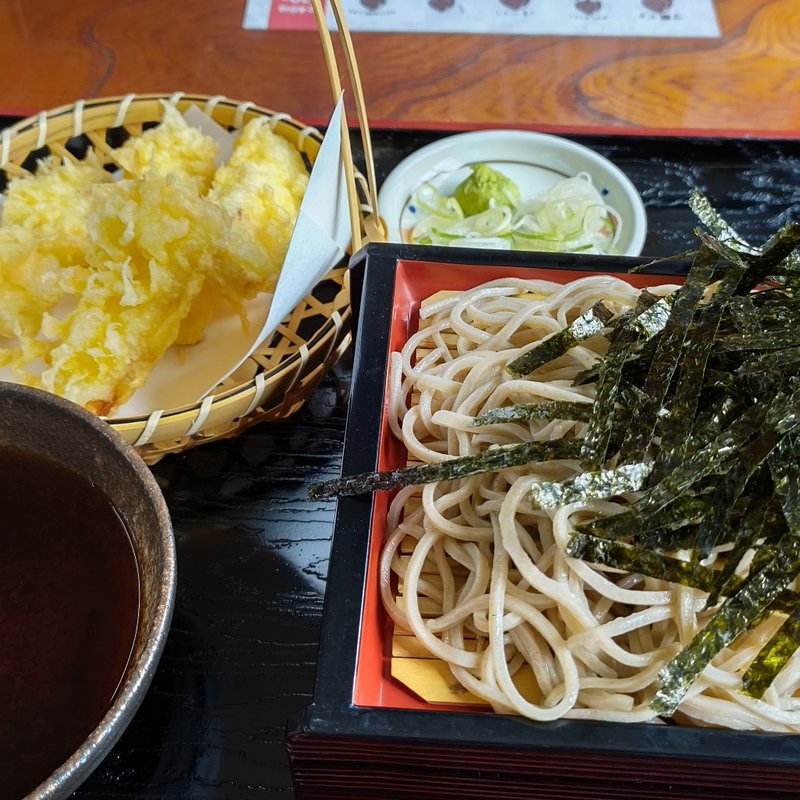 そばかま天付きザルそば(霧立亭)