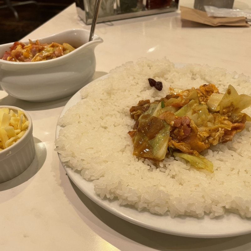 ポーク野菜エッグカレー(インド式 チャオカリー 汐留店 （炒伽哩）)