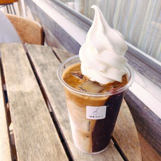 ラテあんフロート(喫茶 ベレー)